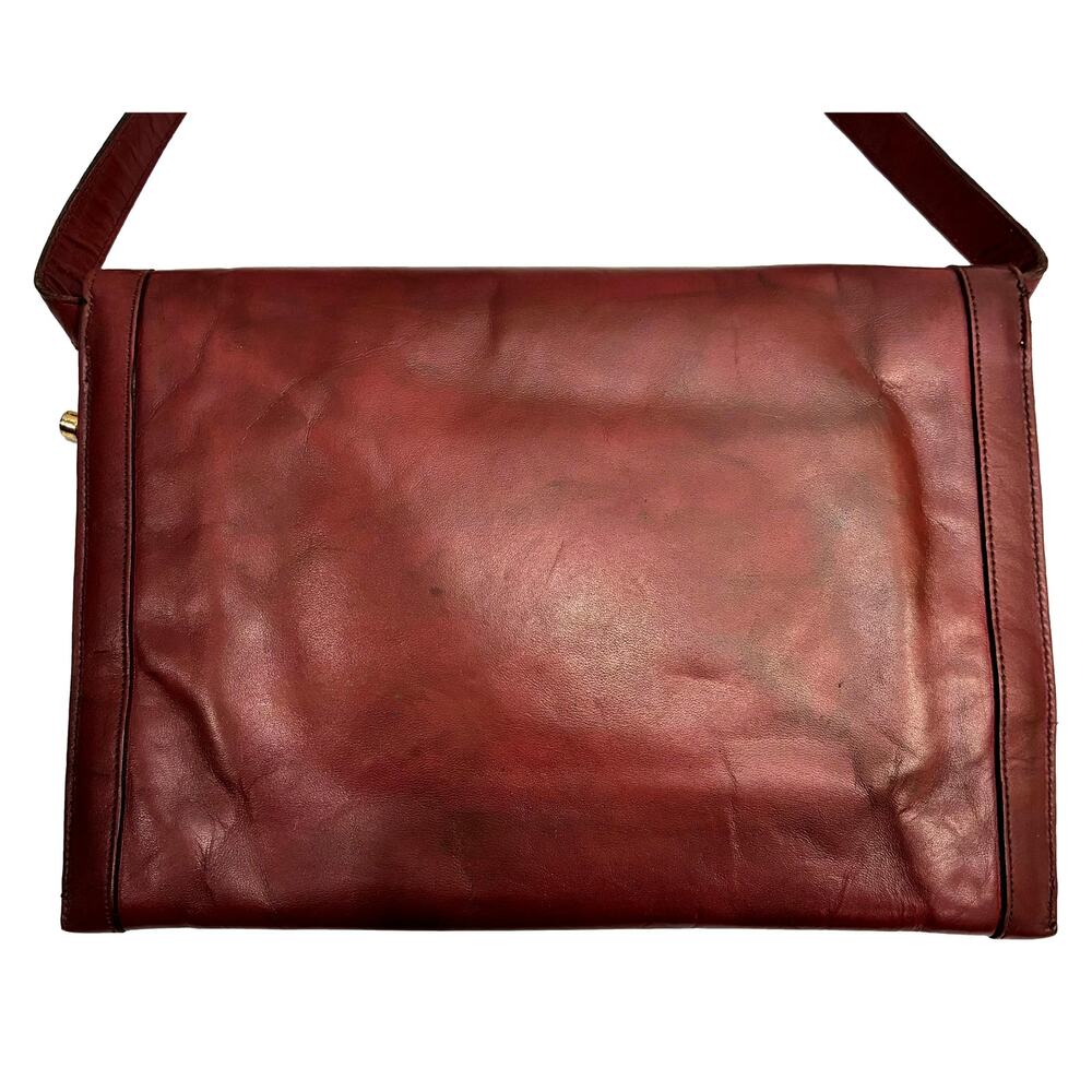 Vintage Etienne Aigner Cordovan Leather Envelope Clutch Shoulder Bag Handmade - Picture 8 of 14